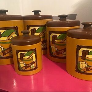 Vintage 1973 Randsburg Metal Canister Set